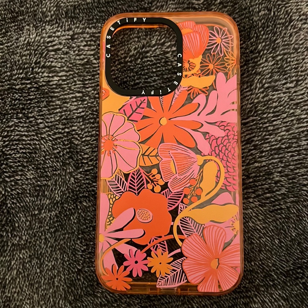 Casetify iPhone 13 Pro case in Groovy Floral. Barely used!